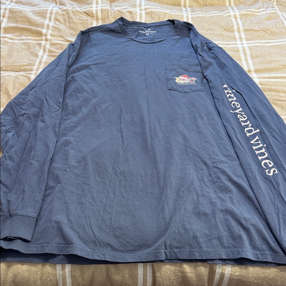 Vineyard Vines Navy Long Sleeve Tee
